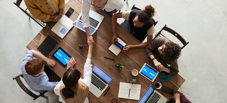 people sitting in the office
