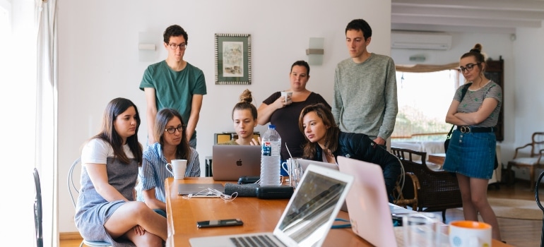 people in the office