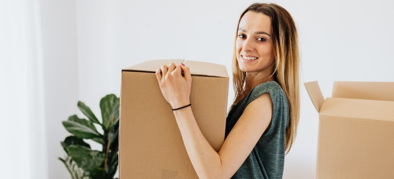 A girl moving form state to state